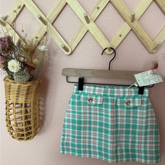 NWT B for Bonnet Perrin Pocket Plaid Skirt - Picture 5 of 6